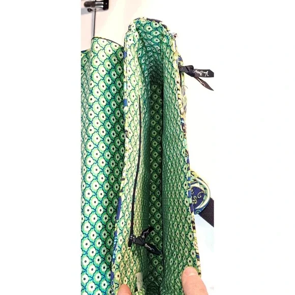 Vera Bradley Messenger Rythm & Blues Pattern Laptop Attache Convertible Strap - Picture 8 of 13